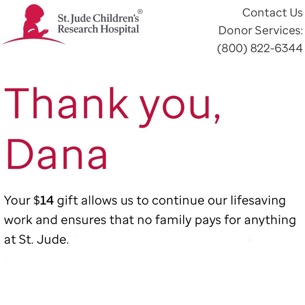 Donation for Love Your Melon sale